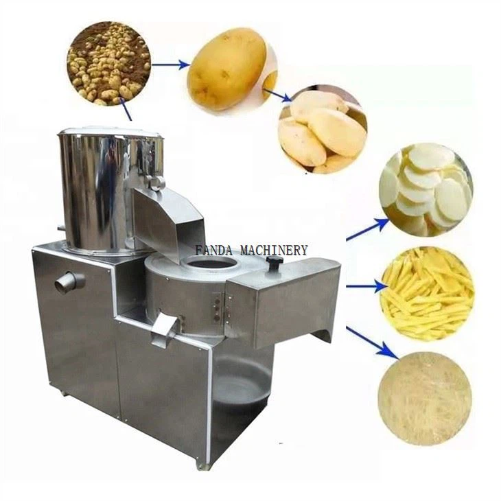 Automatic Industrial Potato Peeling Machine Potato Slicer Machine